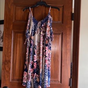 Summer cold shoulder dress